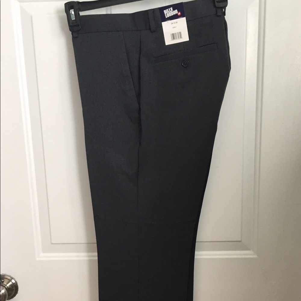 Billy London Men’s Slim Fit Chevron Dress Slacks 34 x 30